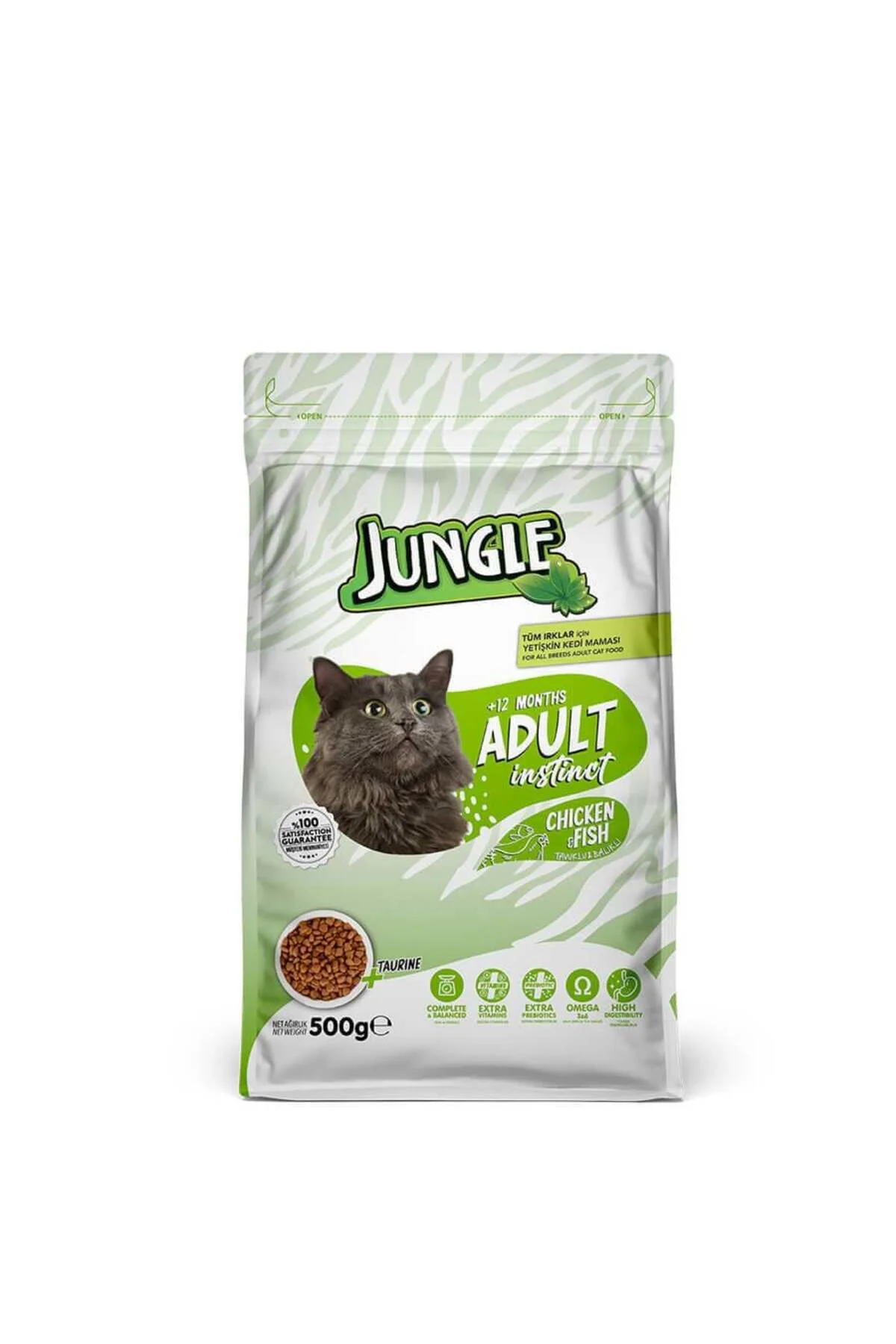 Tavuk-Balıklı Yetişkin Kedi Maması 500 Gr