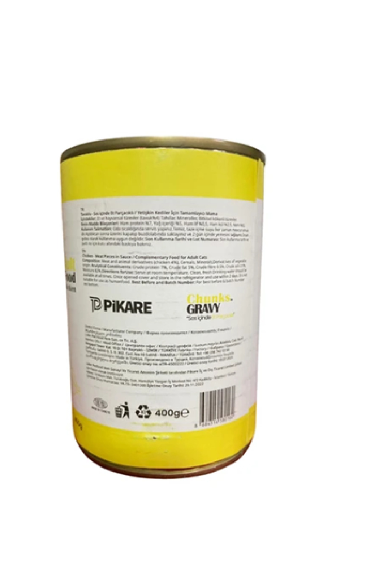 Tavuk Etli Yetişkin Kedi Konserve Mama 400 Gr. X 12 ADET