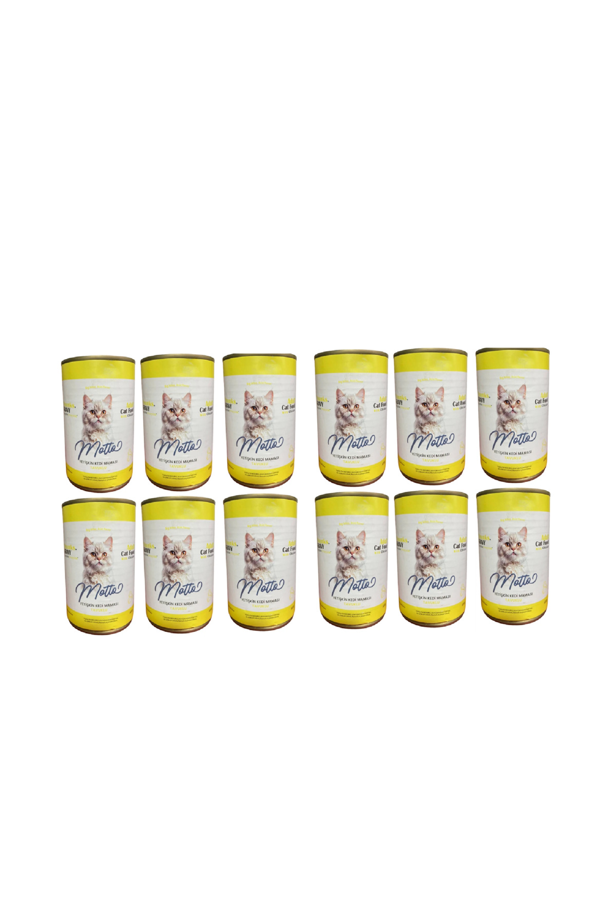 Tavuk Etli Yetişkin Kedi Konserve Mama 400 Gr. X 12 ADET