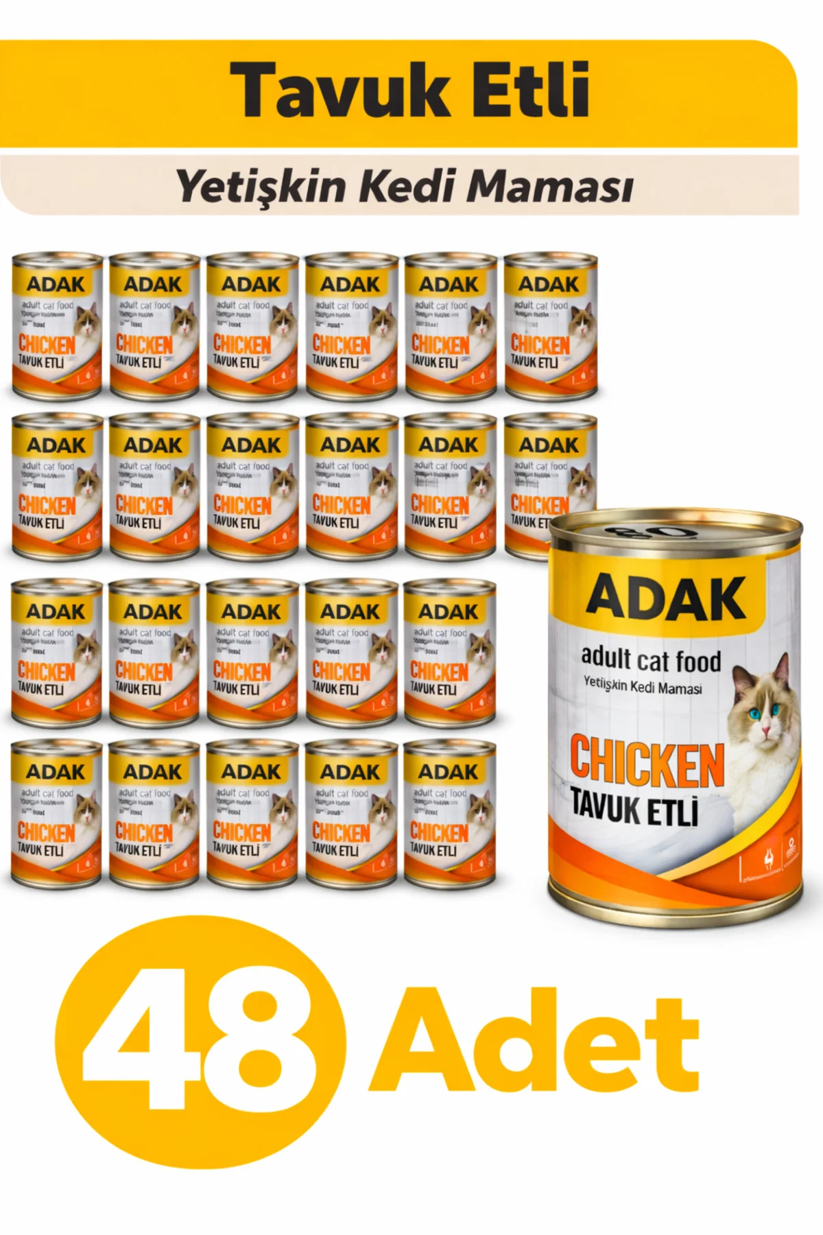 Tavuk Etli Yetişkin Kedi Maması Konservesi 48 x 415 G