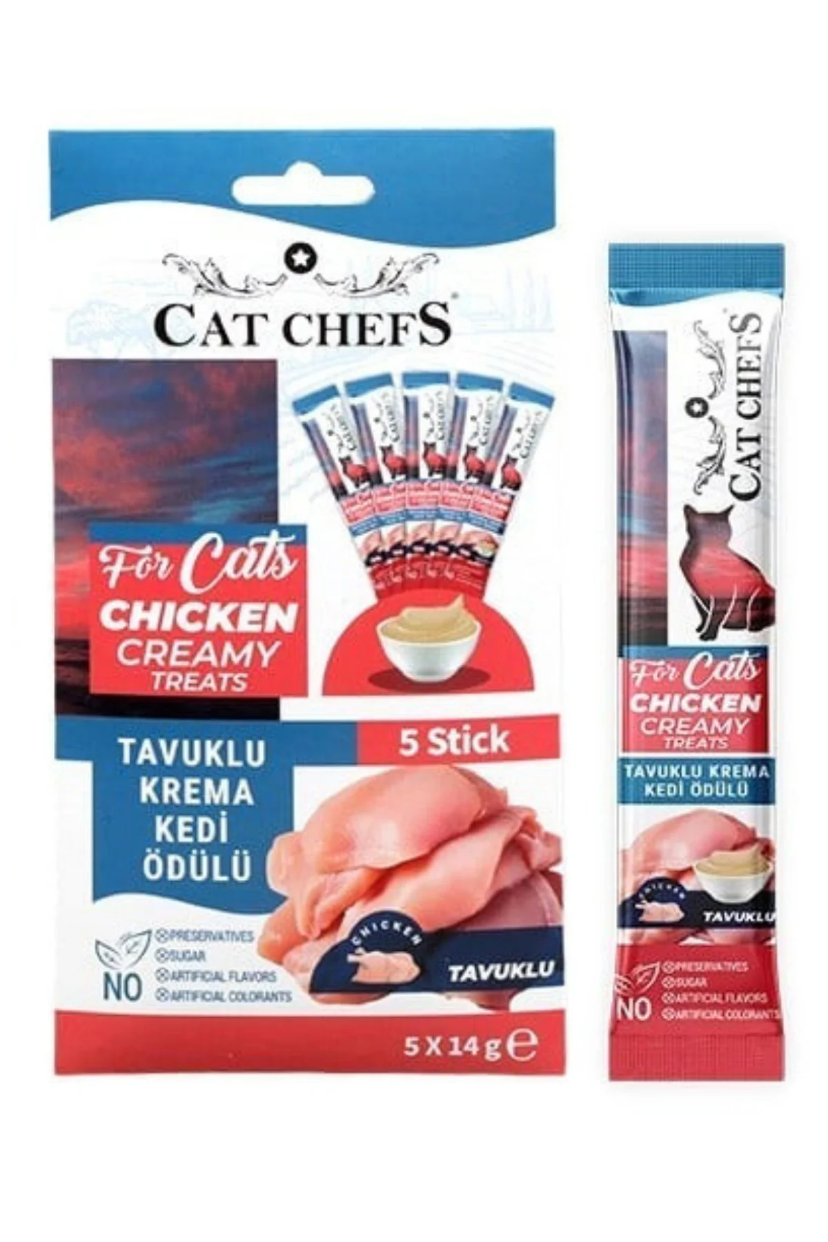 Tavuk ve Kremalı Kedi Ödül Maması 14 Gr X 5 Adet