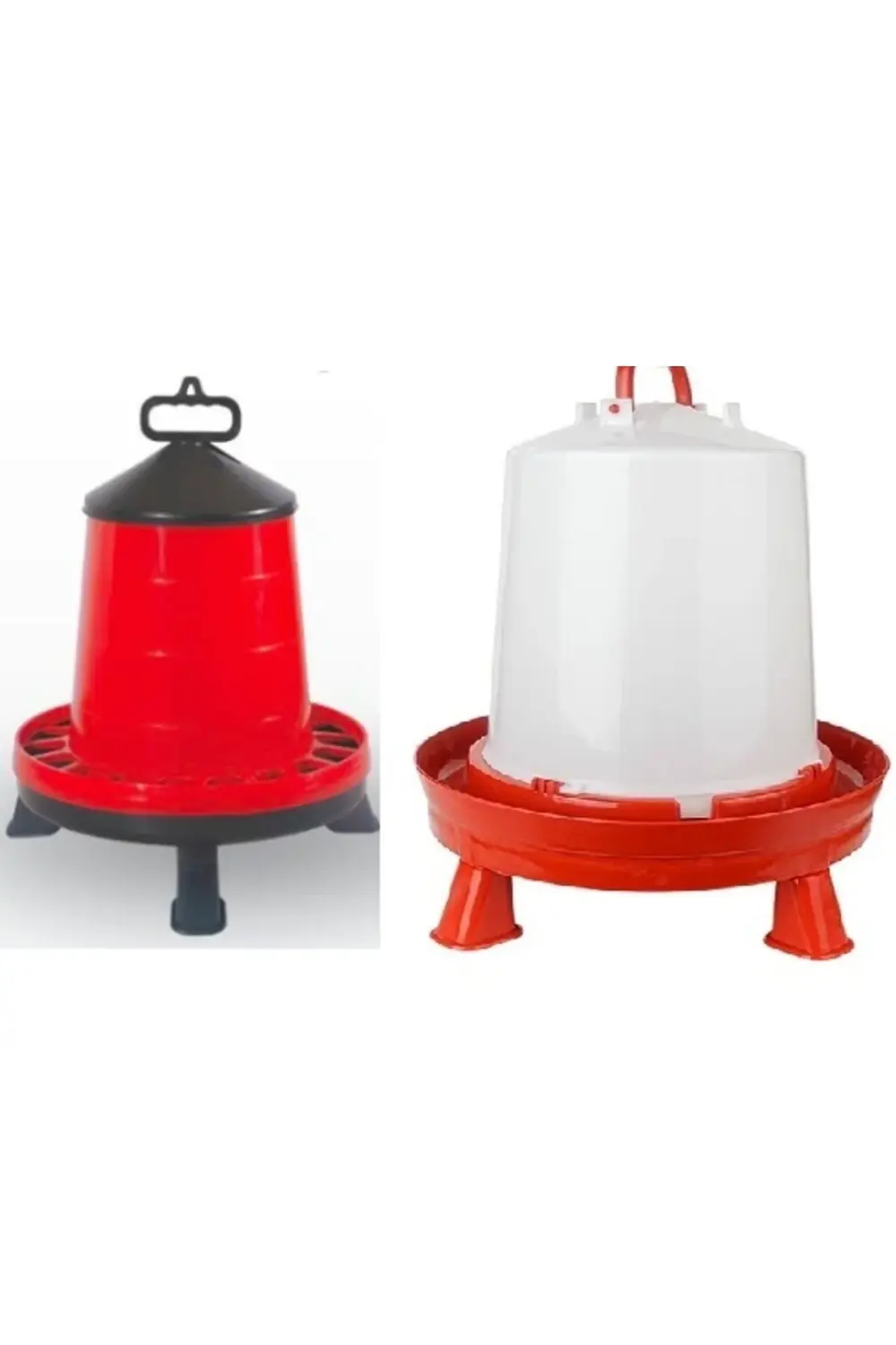 Tavuk Yemliği 12 Kg Ayaklı & Tavuk Suluğu 12 Lt Ayaklı ( Kanatlı