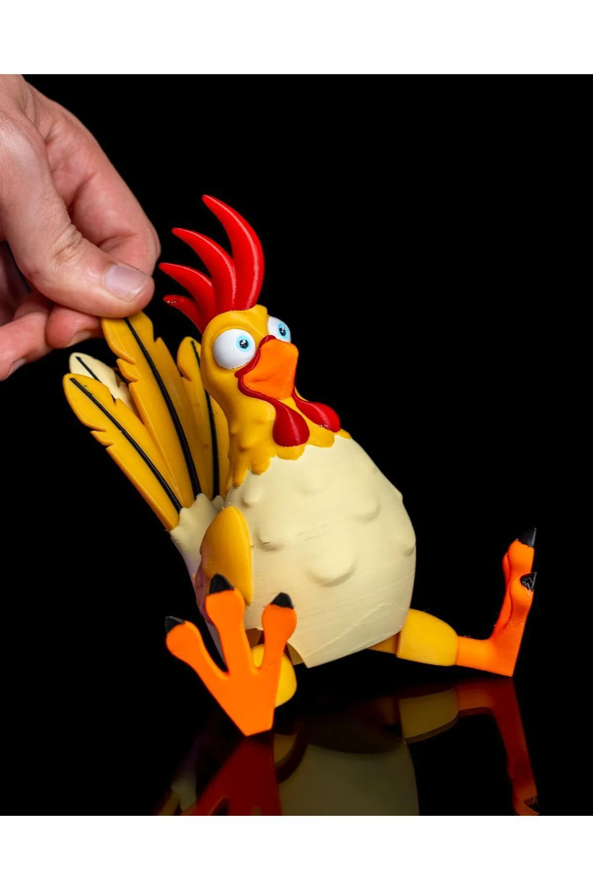 Tavuklar Firarda Hareketli Horoz Oyuncak 15 CM (BÜYÜK BOY)