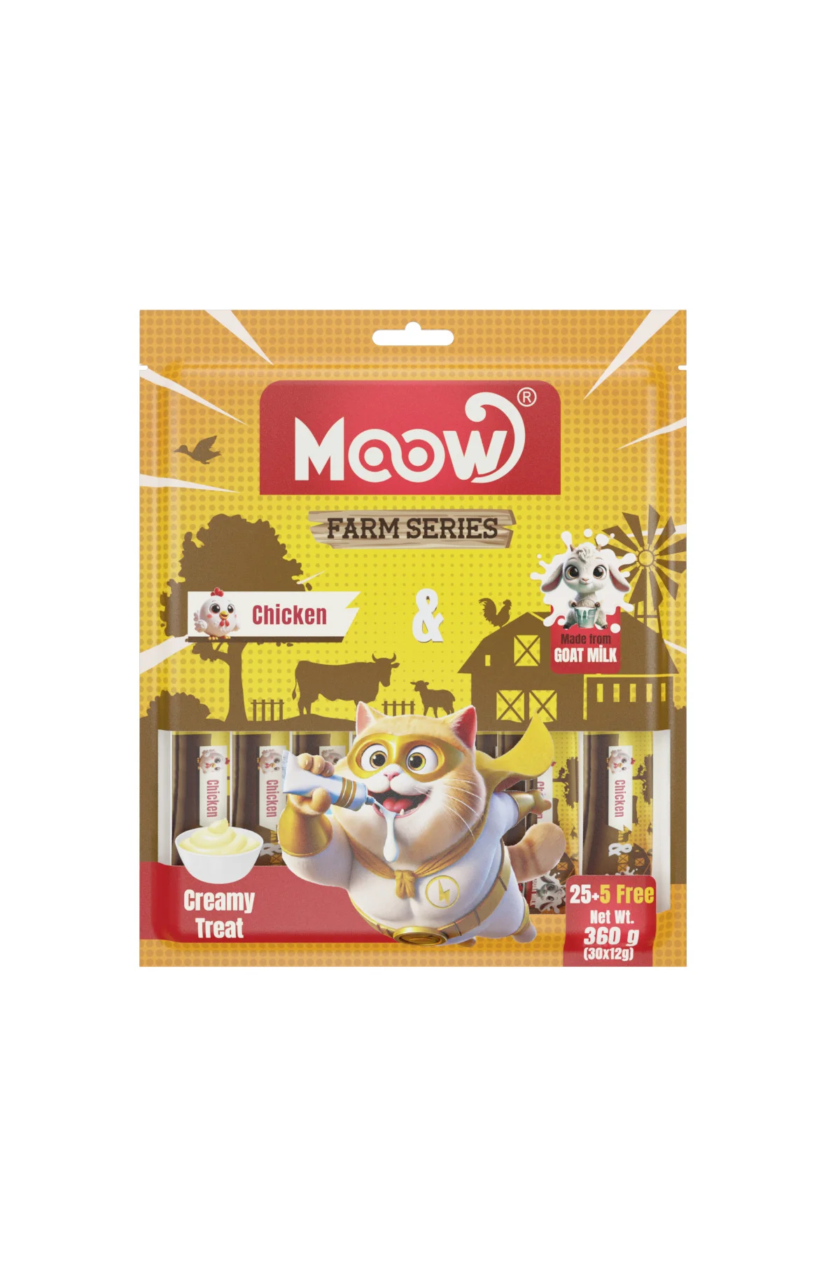 Tavuklu Keçi Sütlü 12gr x 30'lu Kedi Krema Ödülü