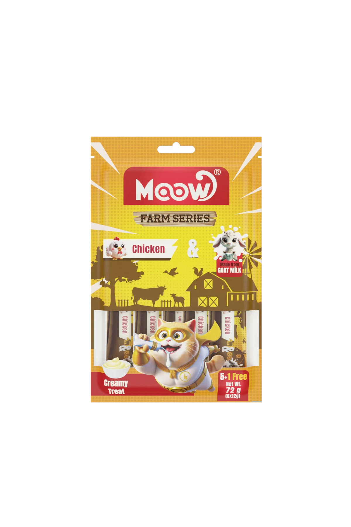 Tavuklu Keçi Sütlü 12gr X6 Kedi Krema Ödülü Tavuklu Keçi Sütlü 12gr X6 Kedi Krema Ödülü