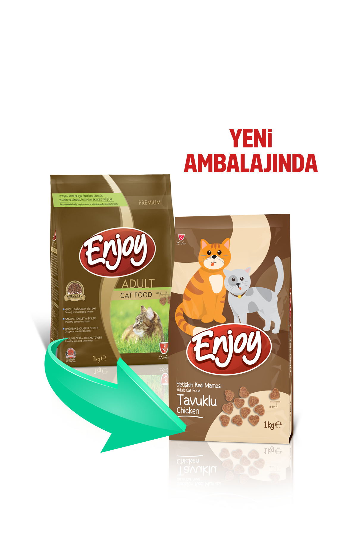 TAVUKLU KEDİ MAMASI 1 KG 5 ADET