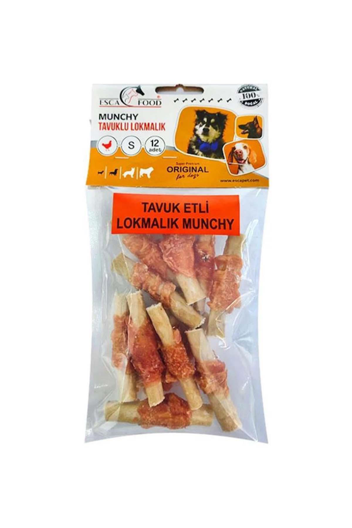 Tavuklu Lokmalık Munchy Köpek Ödülü 6 Cm 6 Gr x 12 li