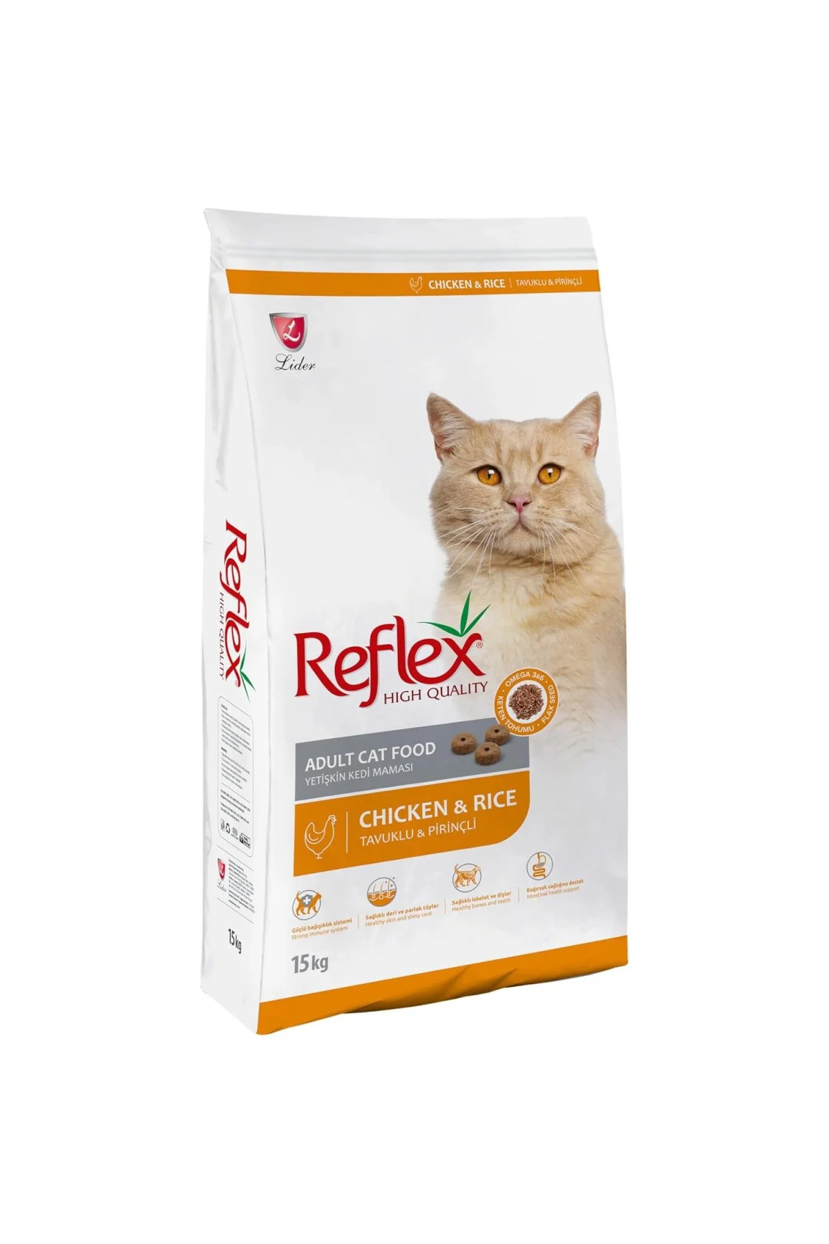 Tavuklu ve Pirinçli Yetişkin Kedi Maması 15 Kg