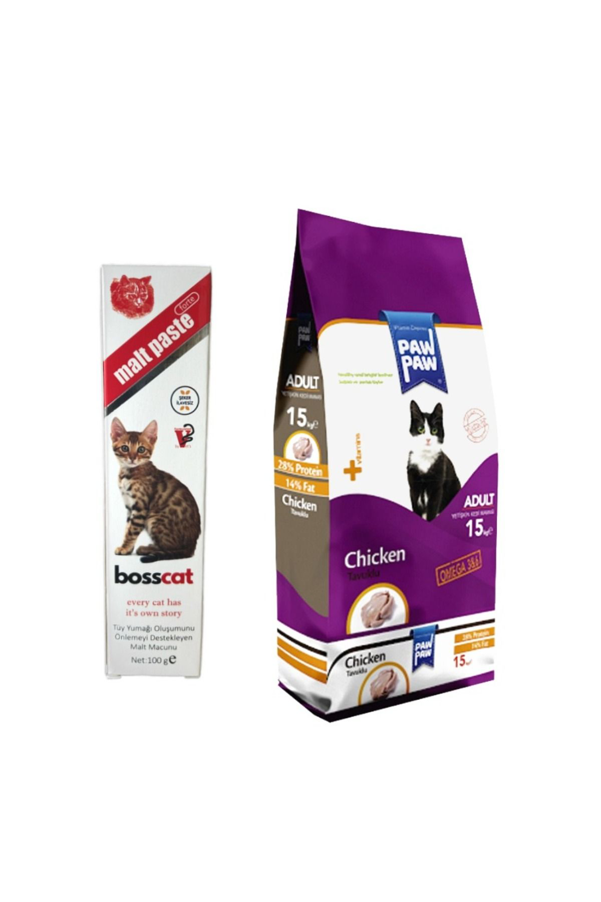 Tavuklu Yetişkin Kedi Maması 15 kg + Destek Malt
