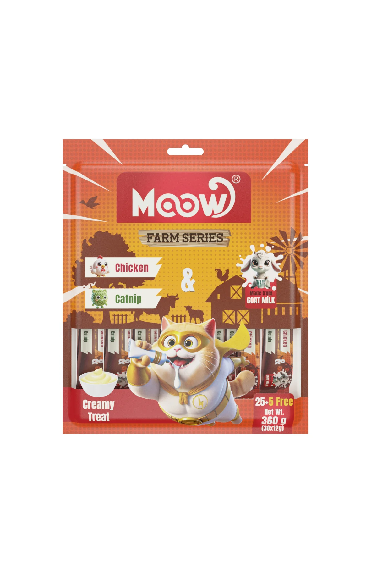 Tavuklu&Kedi Naneli Keçi Sütlü 12gr x 30'lu Kedi Krema Ödülü