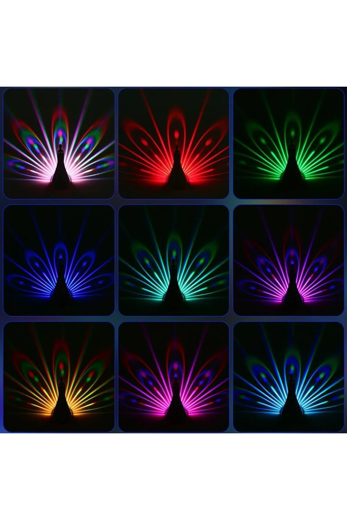Tavus Kuşu Gece Lambası Projeksiyonlu Led Lamba 12 Renk Uzaktan Kumandalı USB Şarjlı Pembe NM-26 Tavus Kuşu Gece Lambası Projeksiyonlu Led Lamba 12 Renk Uzaktan Kumandalı USB Şarjlı Pembe NM-26