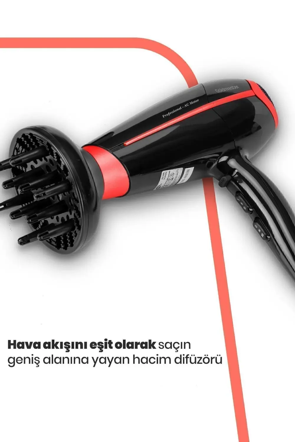 Tayfun 2400 Watt Ac Motorlu Hız Ve Isı Ayarlı Profesyonel Difüzör