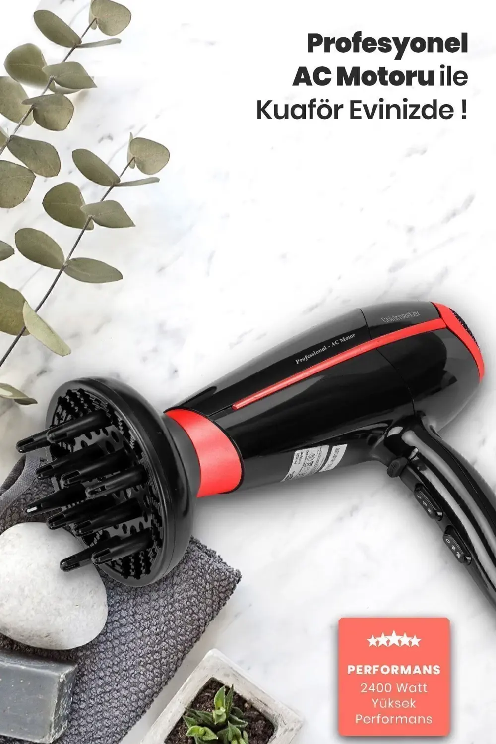 Tayfun 2400 Watt Ac Motorlu Hız Ve Isı Ayarlı Profesyonel Difüzör