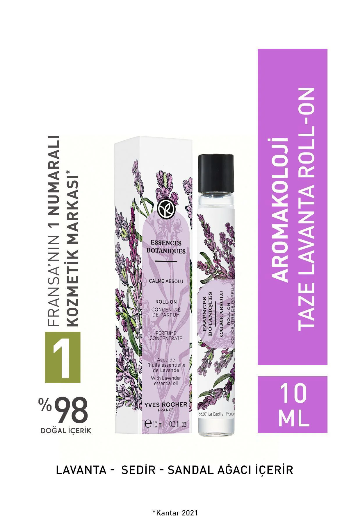 Taze Lavanta Konsantre Roll-on Parfüm-aromakoloji- Vegan-10ml