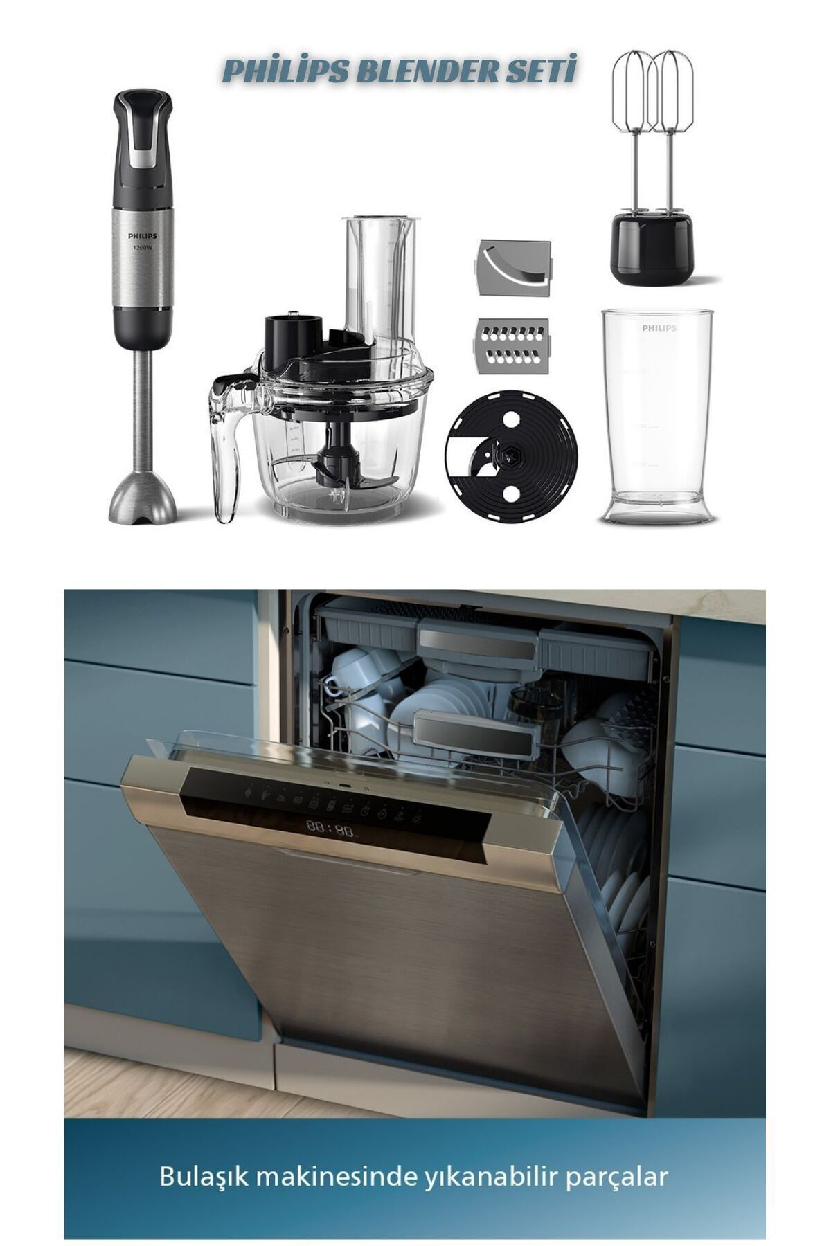 Tchx Güçlü 5000 Serisi Blender Seti, 1200W, SpeedTrigger Teknoloj