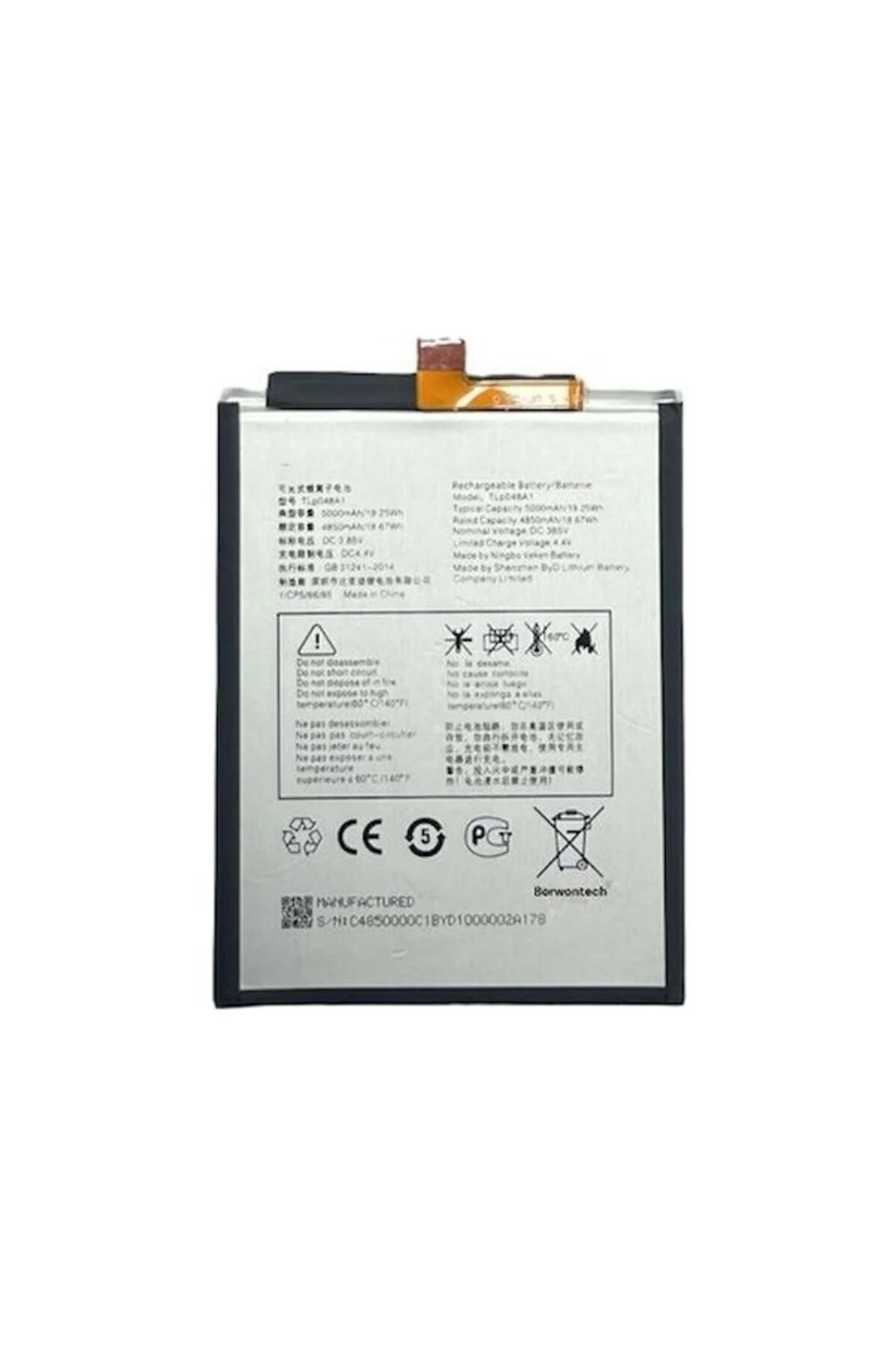 Tcl 20L Plus ile Uyumlu Ithal Pil TLP048A1