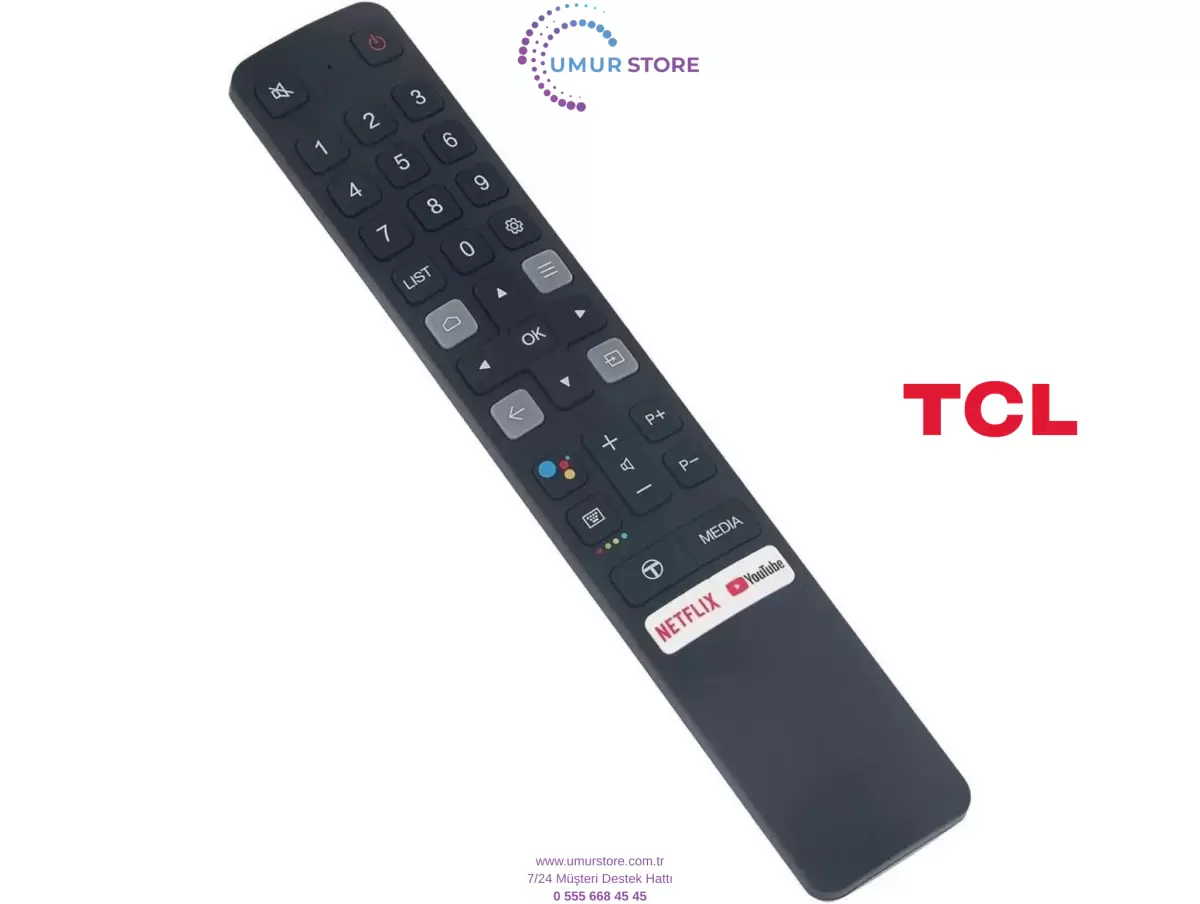 TCL İle Uyumlu Model 75P725 Mikrofonlu Smart Tv Kumanda TCL İle Uyumlu Model 75P725 Mikrofonlu Smart Tv Kumanda