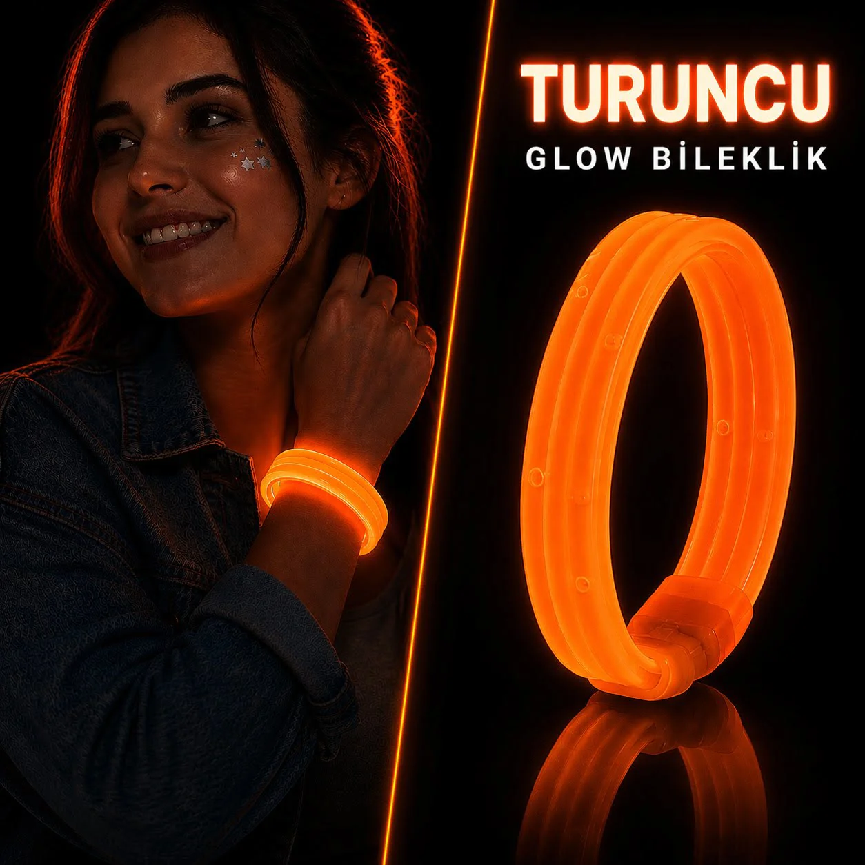 Tcu Kalın Glow Bileklik – Kırılarak Yanan Parti ve Festival Bilekliği