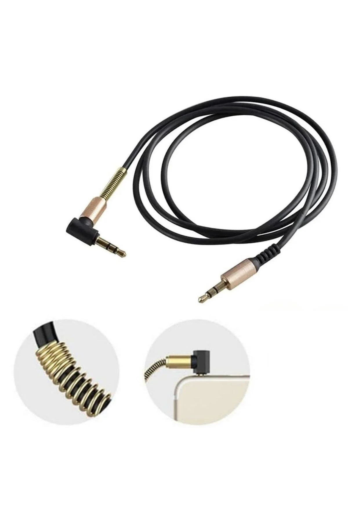 Tcx 3.5Mm Aux Kablosu Jak Erkek Erkek L Tipi 1 Metre Ses Aktarım Kablosu Tcx 3.5Mm Aux Kablosu Jak Erkek Erkek L Tipi 1 Metre Ses Aktarım Kablosu - Görsel 5