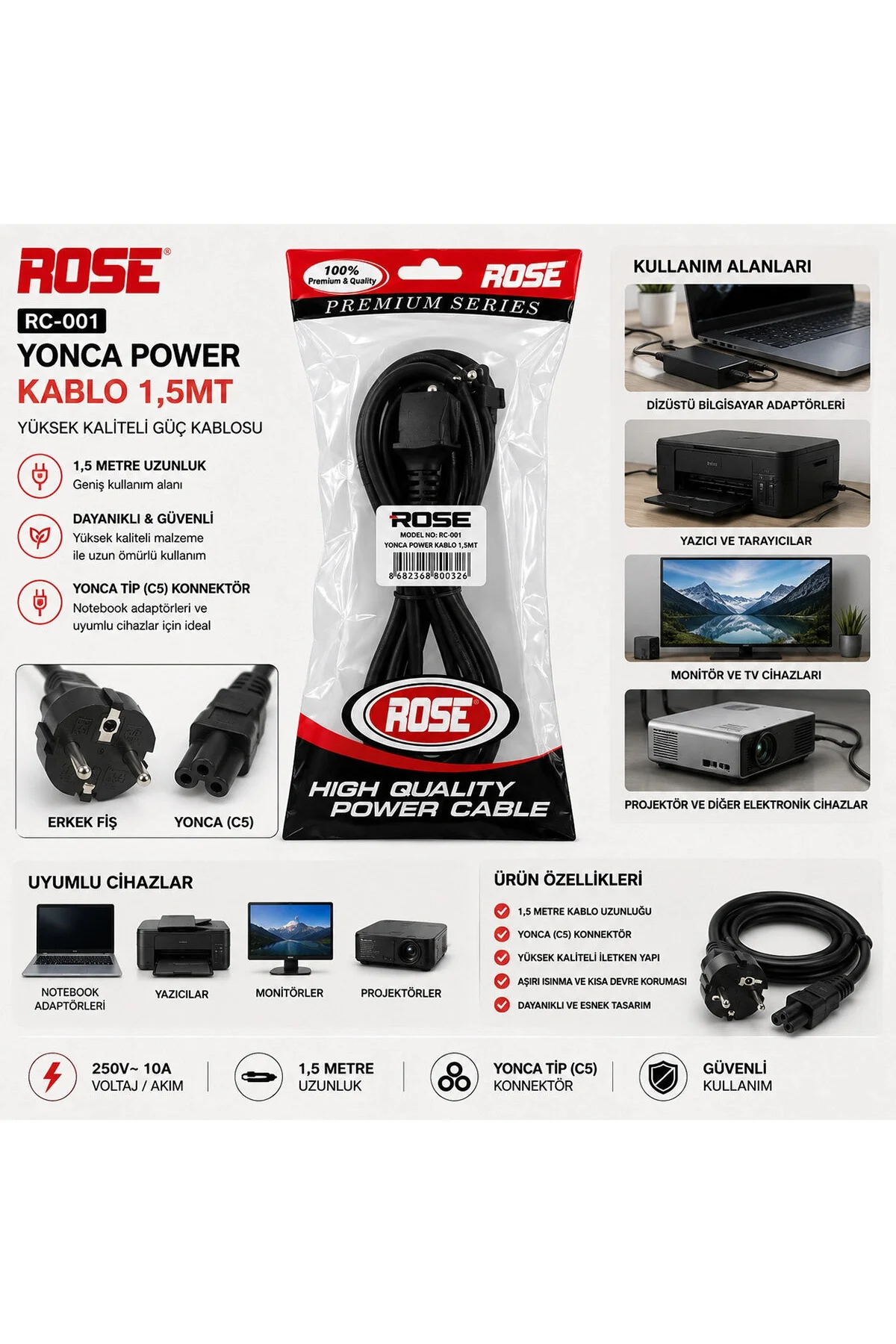 Tcx Power Güç Kablosu Erkek Yonca Pl-8514 Tcx Power Güç Kablosu Erkek Yonca Pl-8514 - Görsel 2