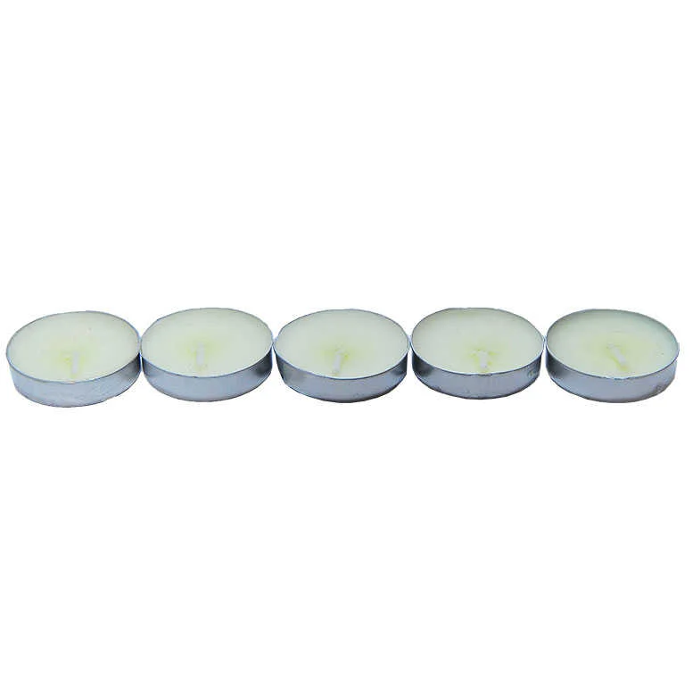 Tea Lights Beyaz Mum 5'li Paket - Atmosferik Işık Kaynağı