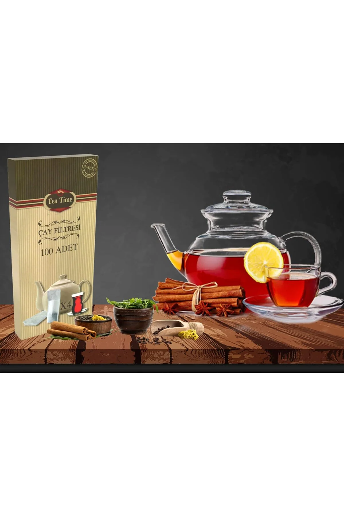 Tea Time Çay Kahve Filtresi Kağıt Filtre L Büyük Boy (100'lü Çay 