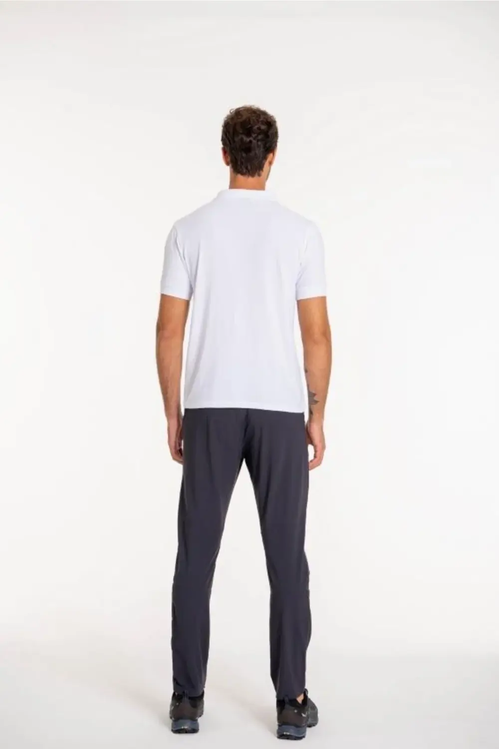 Teal Polo Yaka Erkek Kısa Kollu Tişört Beyaz Tea0404