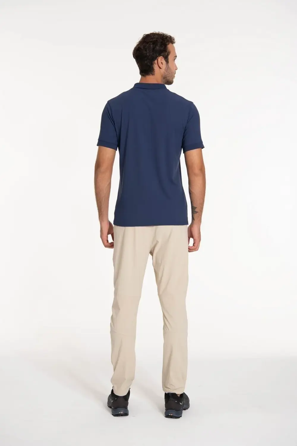 Teal Polo Yaka Erkek Kısa Kollu Tişört Beyaz Tea0404