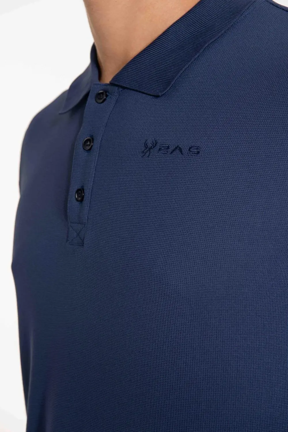 Teal Polo Yaka Erkek Kısa Kollu Tişört Beyaz Tea0404