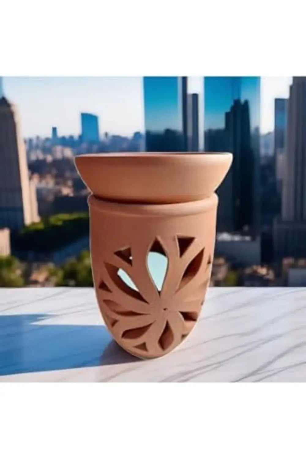 Tealight Mum Hediyeli El Yapımı Çömlek Tütsülük Buhurdanlık – Dek