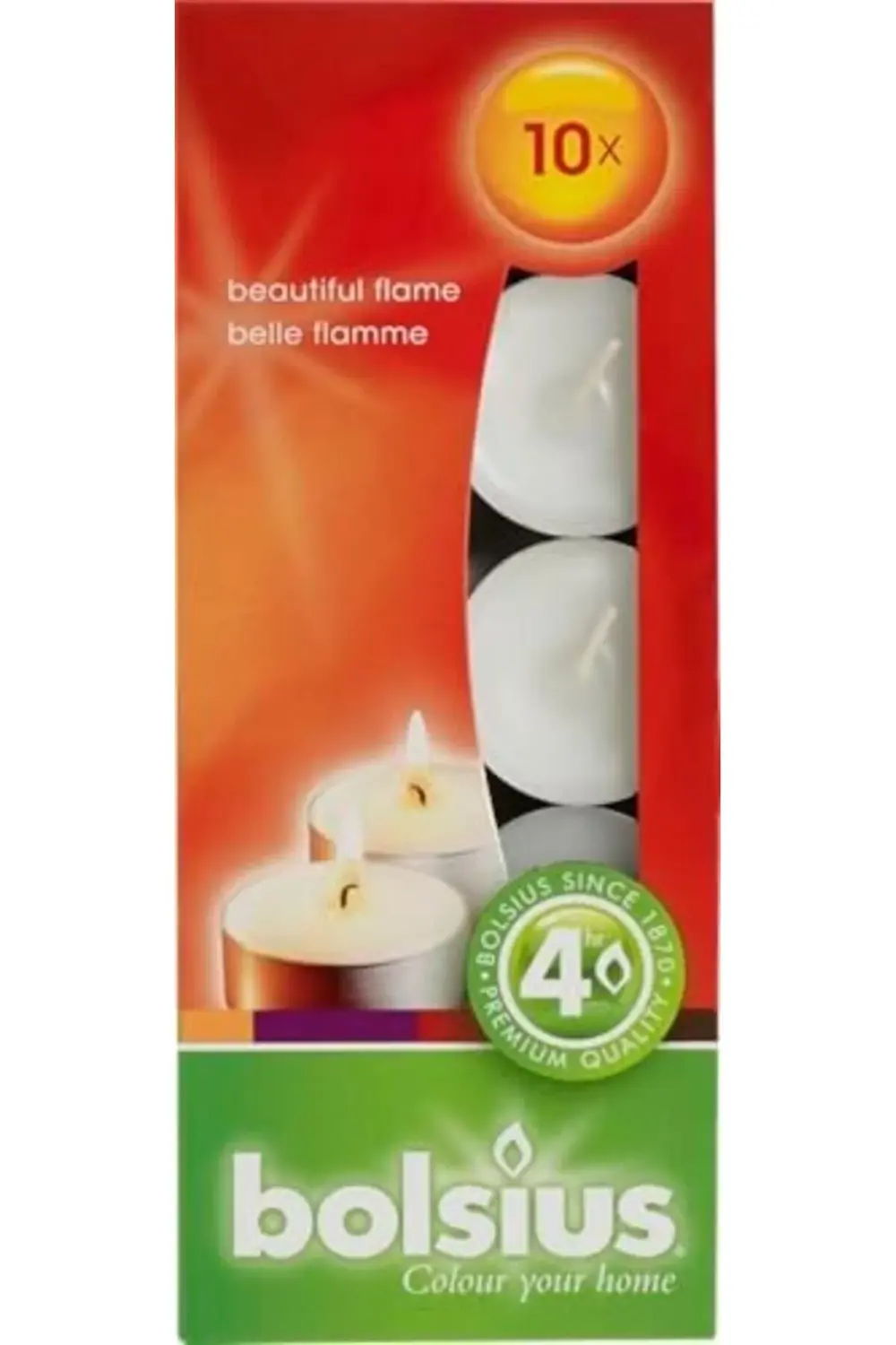 Tealight, yumuşak ateşli,, paketli, yanma süresi 4 saat, dekorati