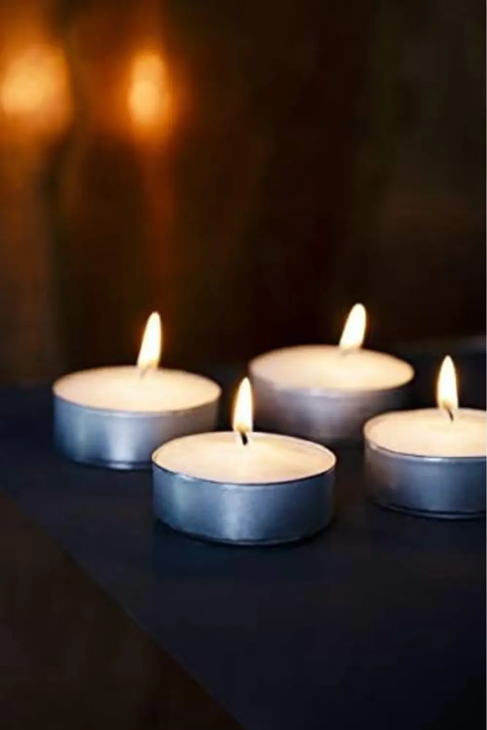 Tealight, yumuşak ateşli,, paketli, yanma süresi 4 saat, dekorati
