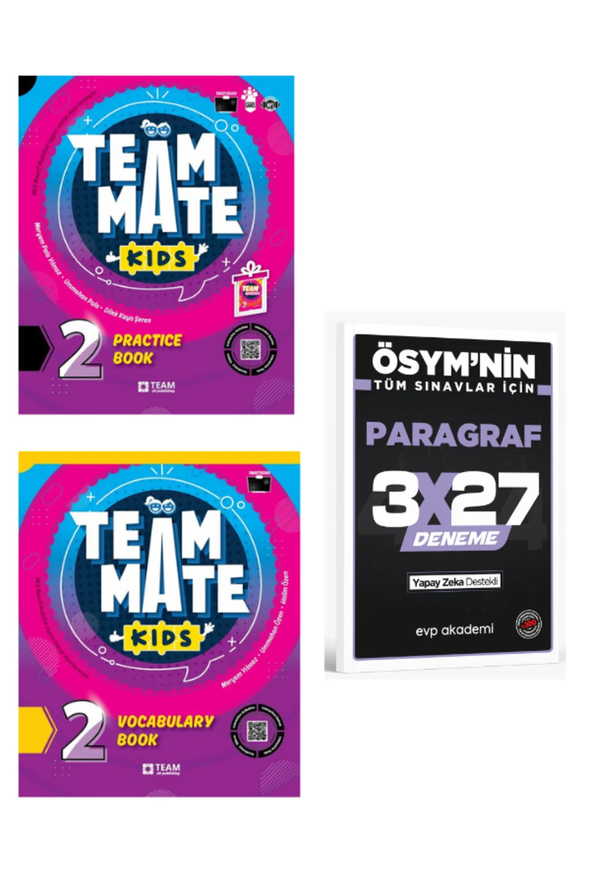 TeamMate 2027 Kids 2 Practice Book (+Quizzes)+Vocabulary Book+ EVP Akademi Paragraf