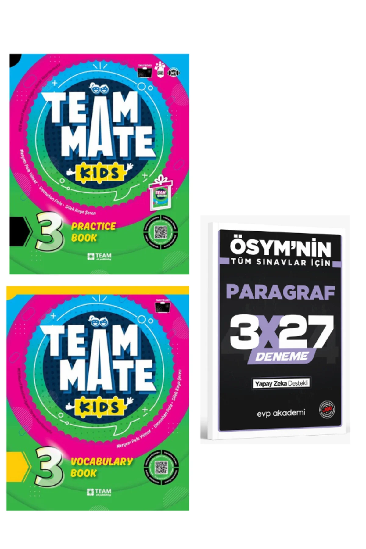 TeamMate 2027 Kids 3 Practice Book (+Quizzes)+Vocabulary Book+ EVP Akademi Paragraf