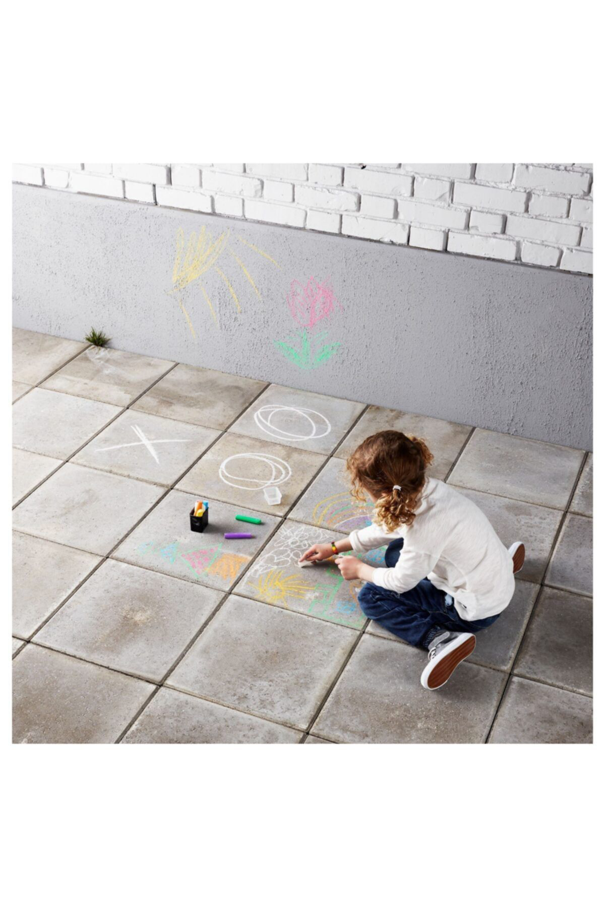 İkea Tebeşir,  Kalın Renkli Tebeşir Seti, 9 Adet 8,5 Cm