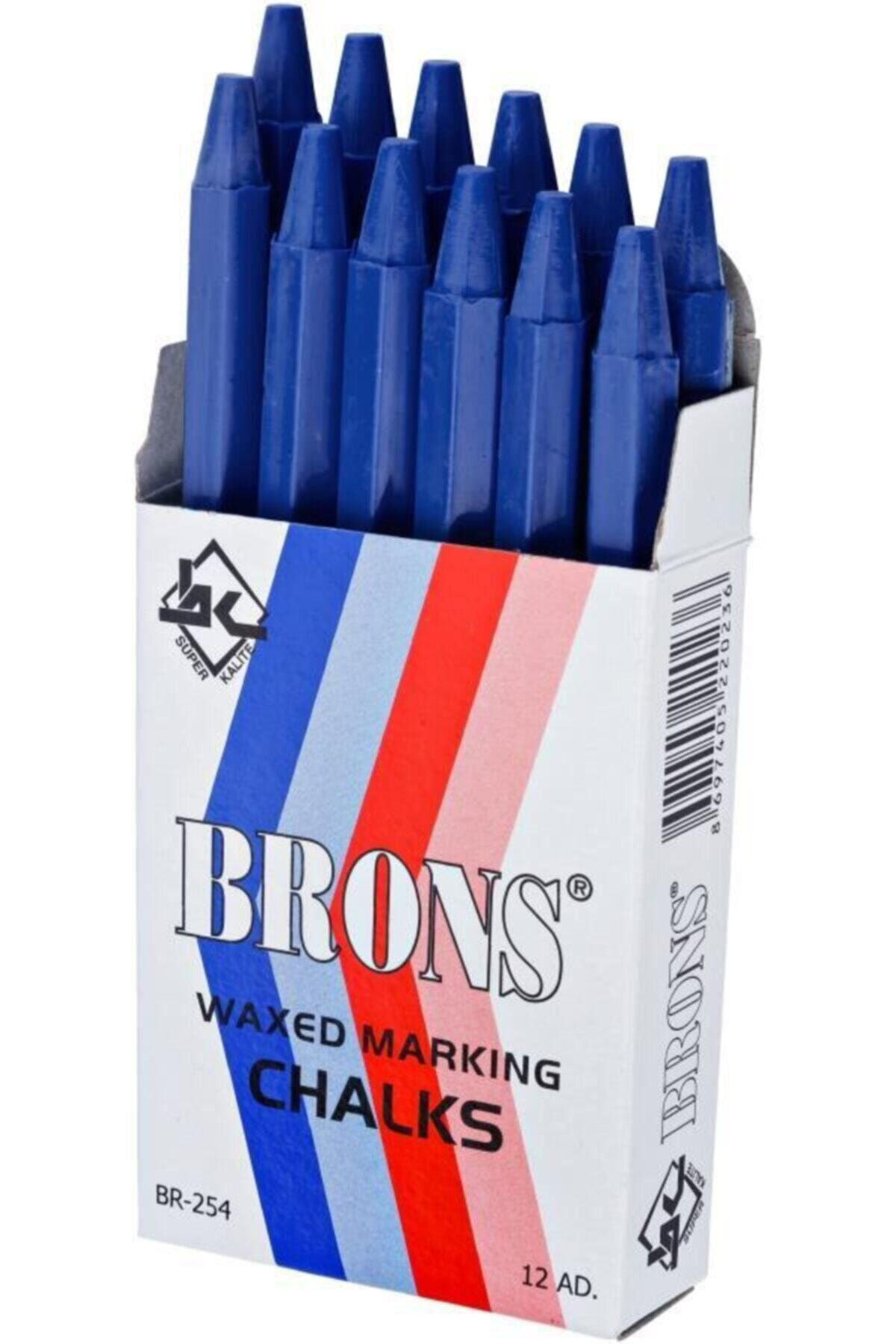 Brons Tebeşir Yuvarlak Yağlı Mavi 12 Li Br 254 / 