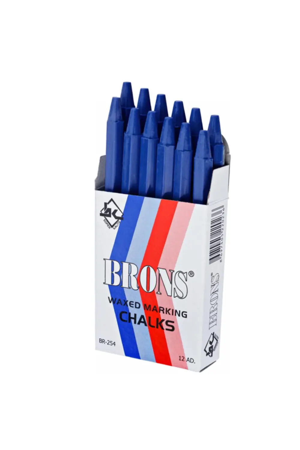 Tebeşir Yuvarlak Yağlı Mavi 12 Lİ BR-254