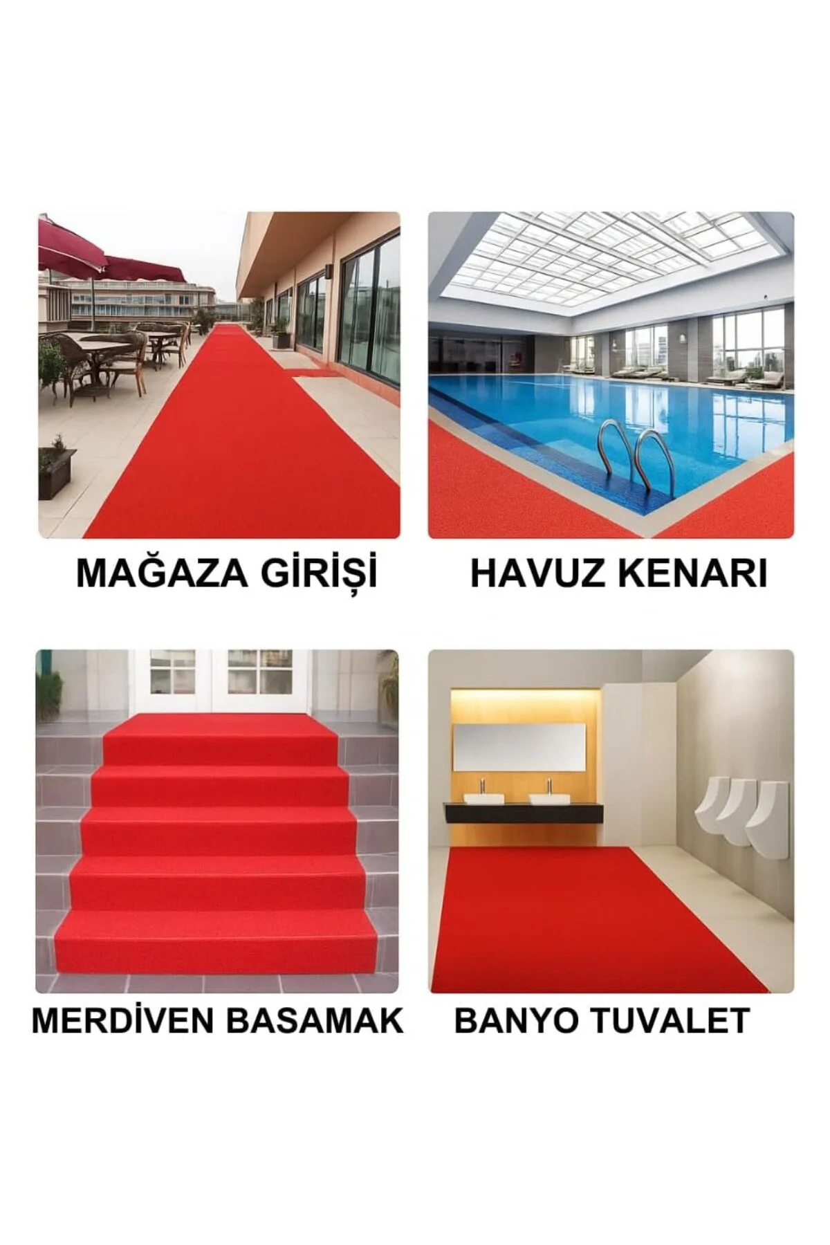 TechbutiQ Beylin Kıvırcık Pvc Paspas Iç Dış Zemin Halı Yolluk Kap