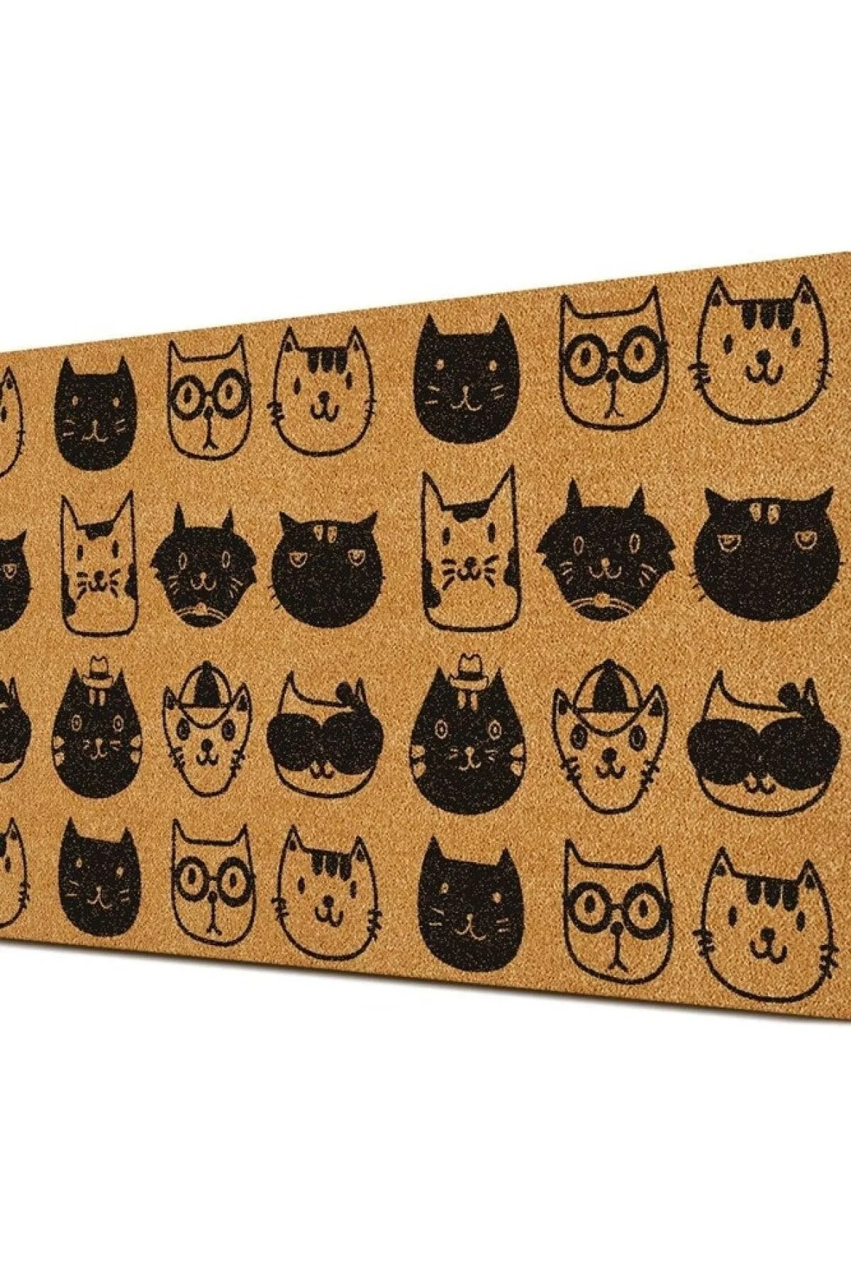 TechbutiQ Paspas Kedi Desenli Kapı Önü Paspası