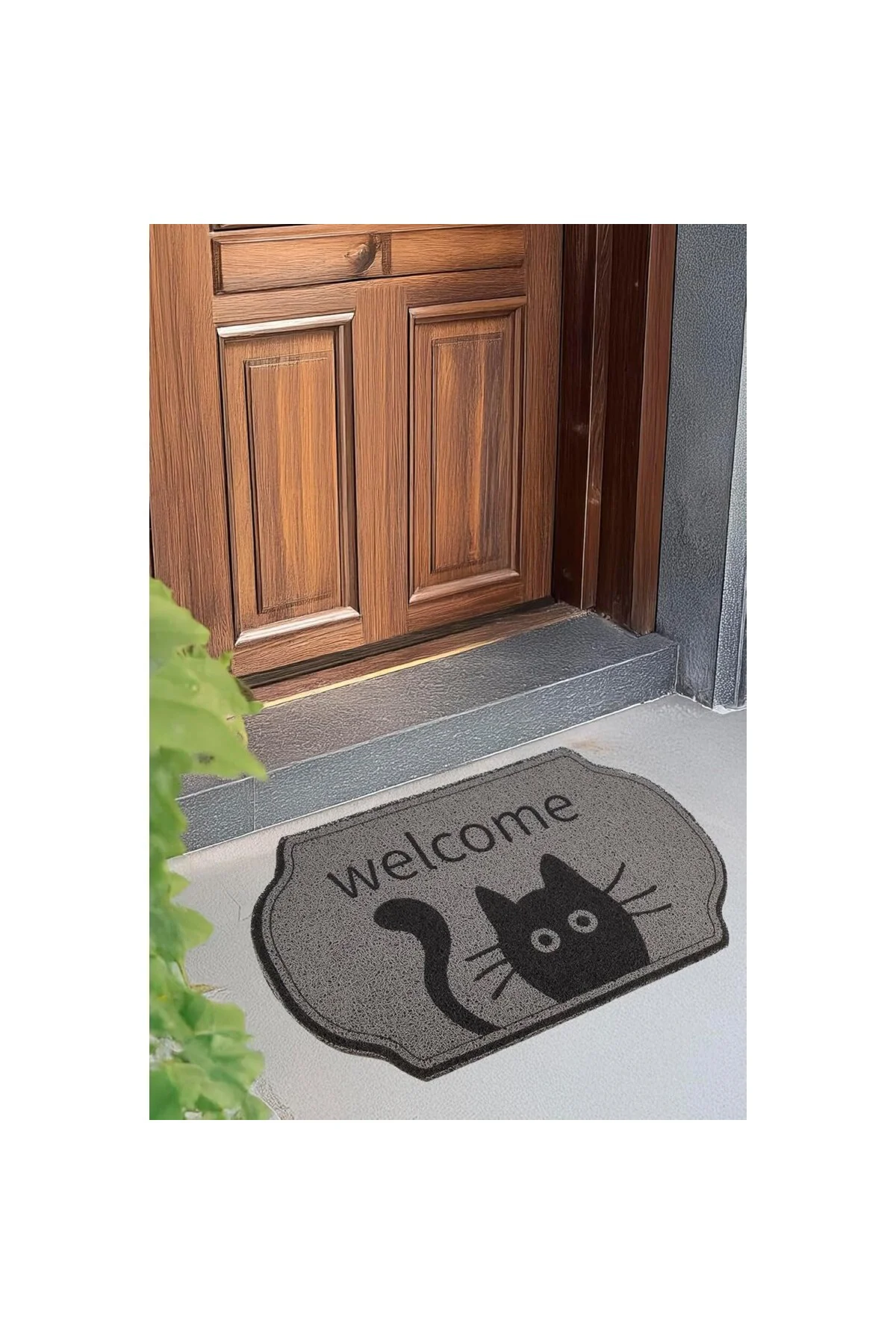 TechbutiQ Premium Serisi Dekoratif Kapı önü Paspas 61 x 40 cm, Ke