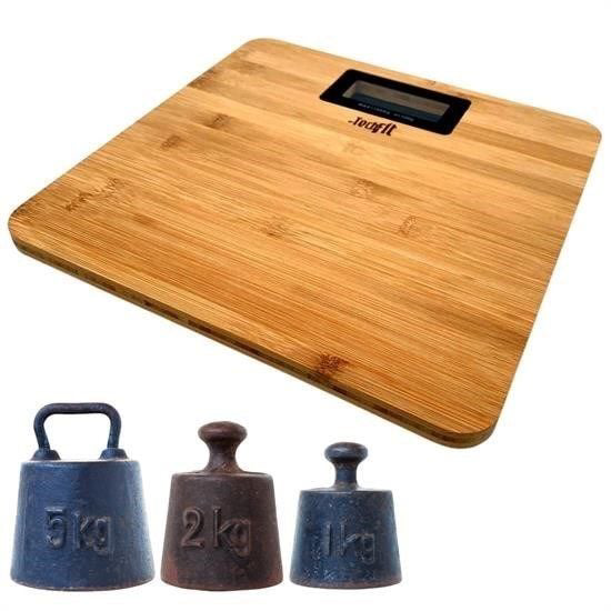 Techfit Bambu Banyo Baskülü Yüksek Hassasiyetli Darbelere Dijital Techfit Bambu Banyo Baskülü Yüksek Hassasiyetli Darbelere Dijital