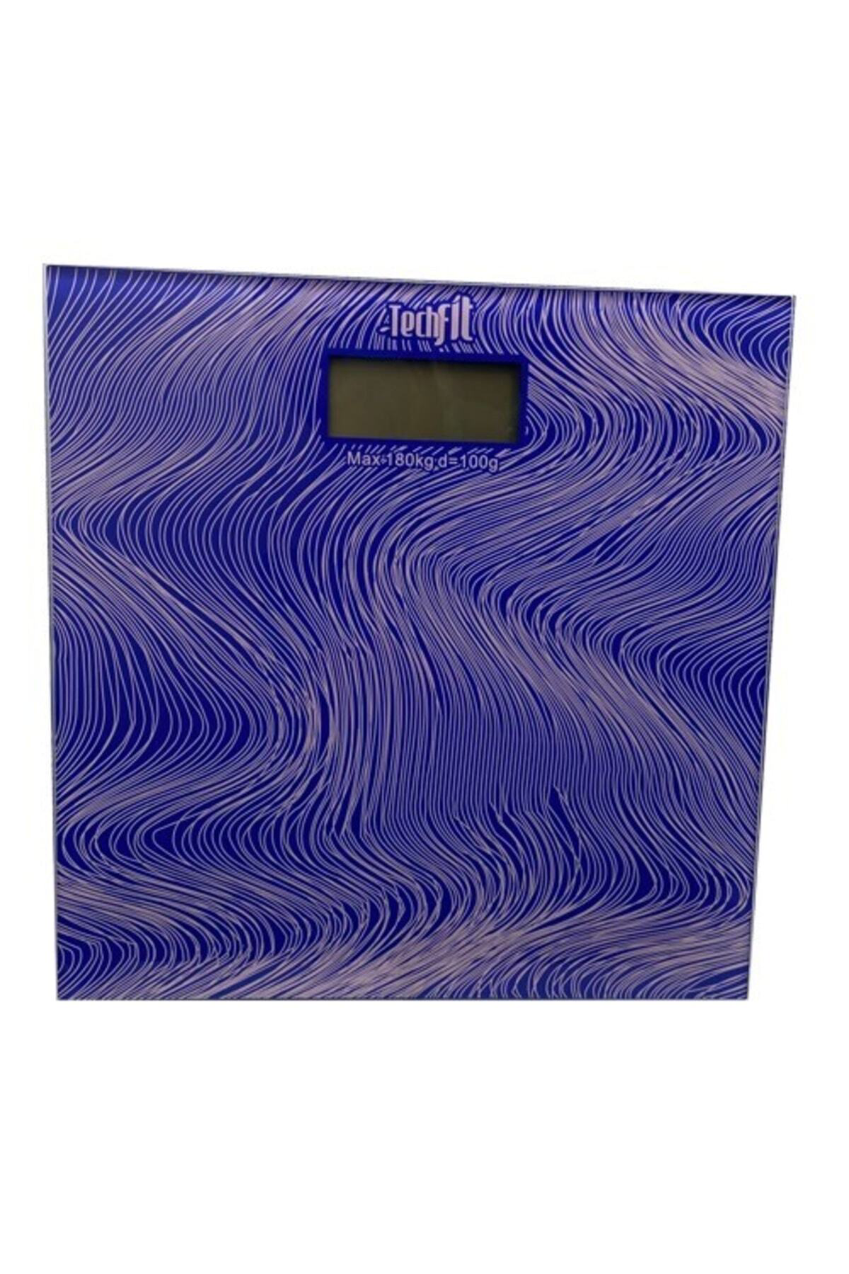 Techfil Techfıt Tf-1053 Dijital Kişisel Baskül Mor Desenli Cam Banyo Tart