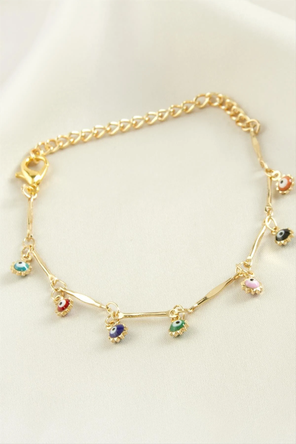 TECHMRT Nazar Boncuk (123655) Mineli Bileklik-Renkli