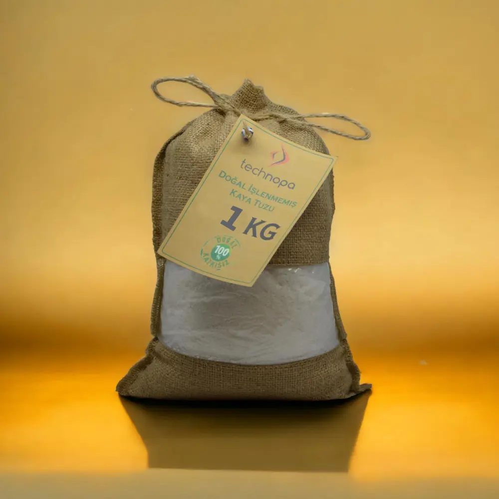 Technopa Doğal İşlenmemiş Tane Kristal Kaya Tuzu 1Kg