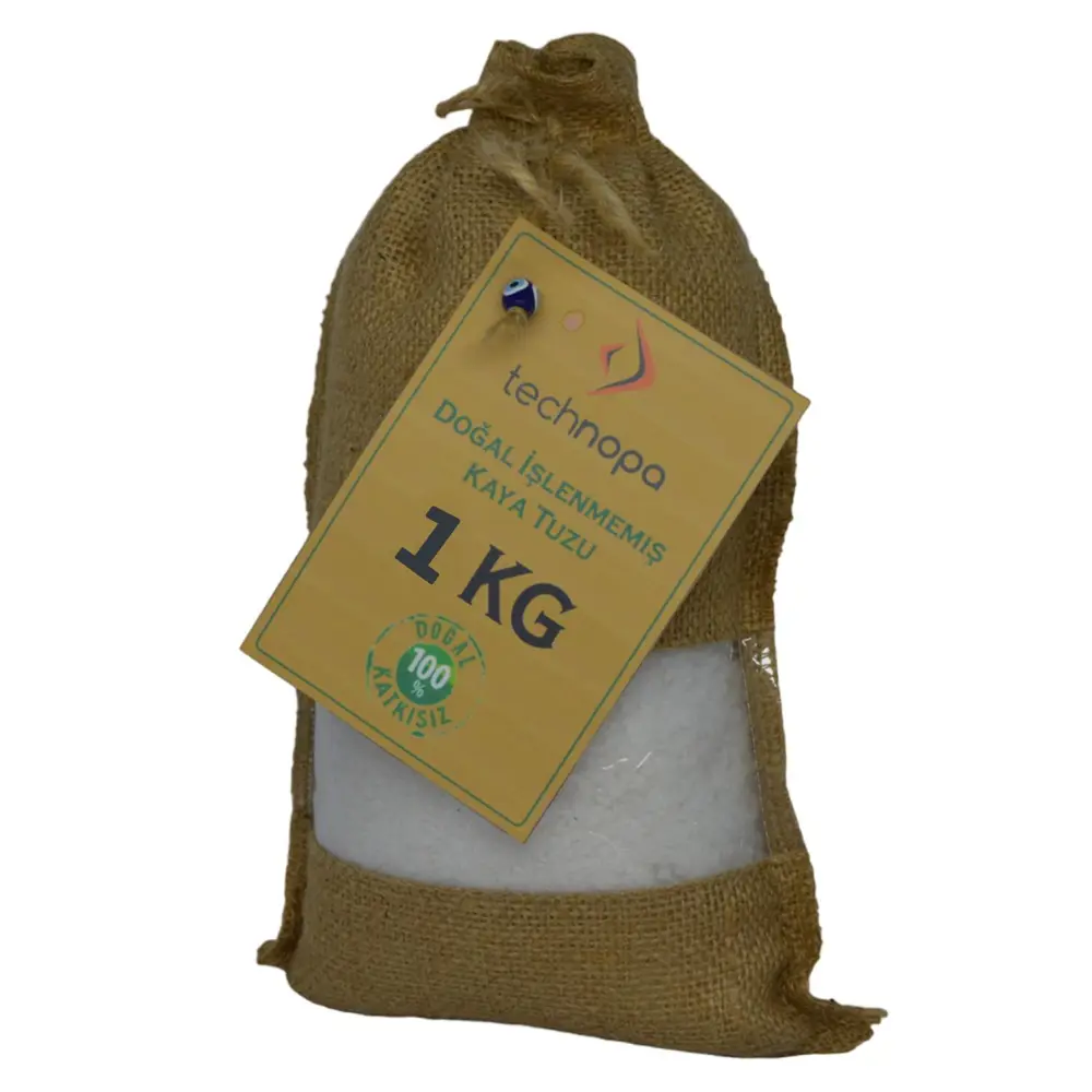 Technopa Doğal İşlenmemiş Tane Kristal Kaya Tuzu 1Kg