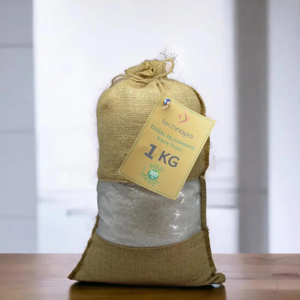 Technopa Doğal İşlenmemiş Tane Kristal Kaya Tuzu 1Kg