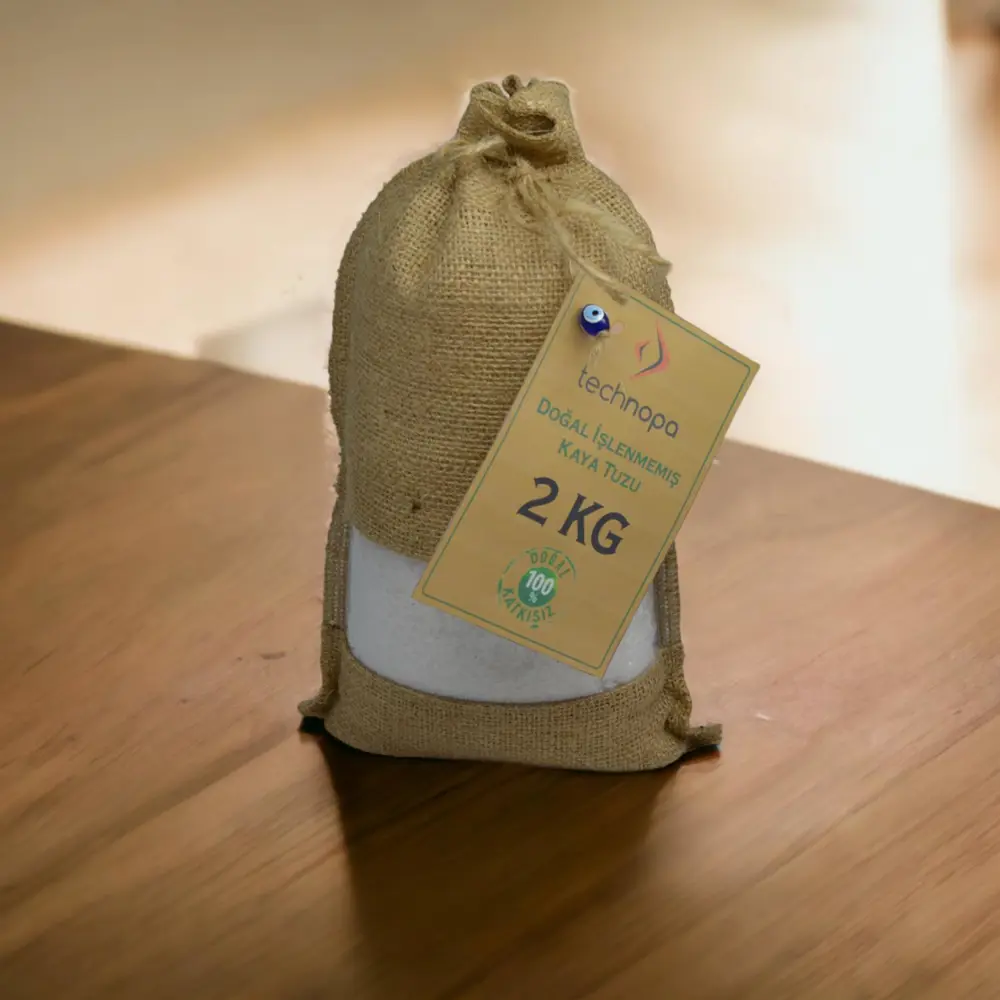 Technopa Doğal İşlenmemiş Tane Kristal Kaya Tuzu 2Kg