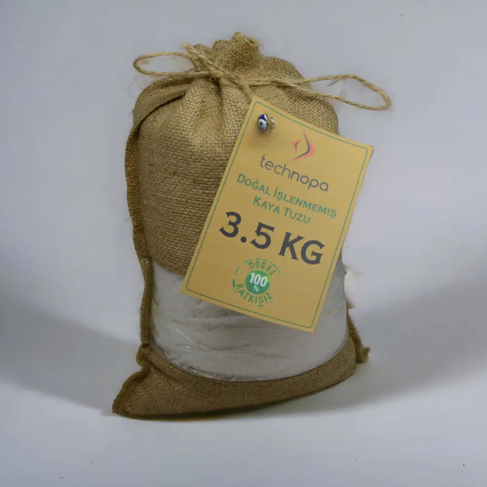 Technopa Doğal İşlenmemiş Tane Kristal Kaya Tuzu 3,5Kg