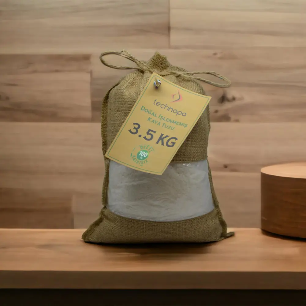 Technopa Doğal İşlenmemiş Tane Kristal Kaya Tuzu 3,5Kg