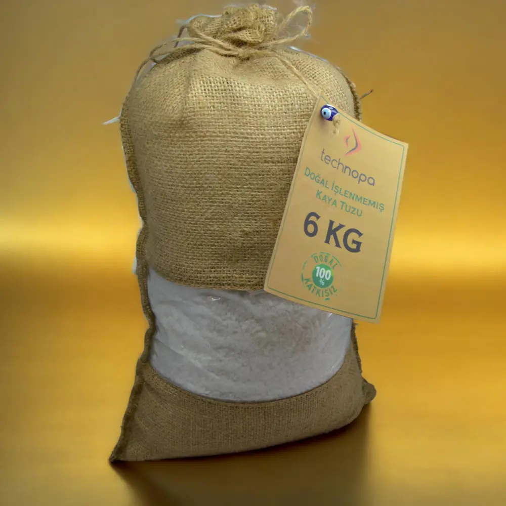 Technopa Doğal İşlenmemiş Tane Kristal Kaya Tuzu 6Kg